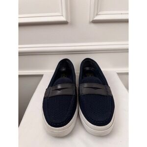 Cole Haan Pinch Maine Classic Grand.OS Navy Knit Penny Loafers W11558 Womens 8B